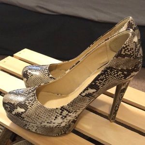 Chinese laundry snake skin heels